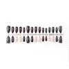Unhas Usáveis de Bolinhas Brancas Mais Vendidas Transfronteiriças Unhas Curtas Amêndoa Manicure Simples Unhas Usáveis Unhas Postiças Atacado