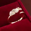 Anillo de Cobre Incrustado con Circonita Transfronterizo, Anillo de Diseño Moderno y Sencillo Estilo Ins, Anillo de Cola Ajustable de Alta Gama, Venta Directa del Fabricante