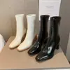 Botines adelgazantes estilo Martin que hacen que tus pies se vean más pequeños, estilo británico, populares en línea, botines de tacón medio hasta la pantorrilla para mujer, nuevos botines cortos 2026, botines de entretiempo para primavera y otoño