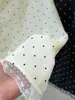 Saia de Bolinhas Inspirada em Design para Mulheres, Nova Saia de Renda com Patchwork Linha A Justa ao Corpo Verão 2026, Saia de Comprimento Médio Fashion e Elegante
