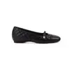 Versión de Piel de Oveja de los Zapatos Mary Jane Color Uva con Tacón Oculto de 3 cm, Bloques de Color Estilo Chanel, Zapatos Acolchados de una Sola Correa para Mujer