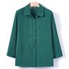 Camisa fina de verano para madres de mediana edad, blusa de jacquard de moda para mujeres mayores, camisa de estilo occidental para abuelas.