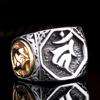 Anel Mingwang imóvel masculino prata esterlina personalidade dominador anel de dedo indicador único anel masculino joias retrô modernas japonesas e coreanas