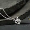 Collar de Copo de Nieve para Mujer, Diseño Único, Colgante Minimalista, Colgante Único, Joyería al por Mayor de Cadena para Clavícula de Moda Japonesa y Coreana