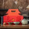 Productos Culturales y Creativos de la Ciudad Prohibida: Tetera con Asa y Dos Tazas Juego de Té - Pequeño Set de Regalo para la Temporada de Graduación, Expresando Gratitud a Maestros y Amigos Retirados