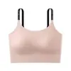 Sujetador Deportivo de Bloques de Color Estilo Hot Girl con Alta Elasticidad, Efecto de Reafirmación y Elevación, Sujetador de Fitness Invisible sin Costuras con Diseño de Espalda Grande en Forma de U