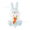 Nuevo Globo de Película de Aluminio de Pascua Conejo Decoración de Fiesta EASTER Conejo de Dibujos Animados Orejas Largas Globo de Conejo