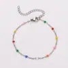Aml Moda Más Vendido Cadena en Forma de O Multicolor Chapada en Oro de 18 Quilates Acero Inoxidable 304 Pulsera Exquisita para Mujeres