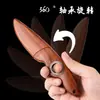 Nuevo Producto Cuchillo Giratorio con Rodamiento 360 grados Plato de Juego Portátil Cuchillo de Camping para Exteriores Cuchillo para Cortar Carne del Hogar Cuchillo para Melón y Frutas