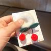 Nuevo lazo de cuadros rojos dulces para el pelo, cuerda de felpa para niños, banda para el pelo, bola para la cabeza