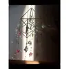 Pingente de sino de vento de cristal ins luz e sombra estilo floresta encantada presente de aniversário para melhor amiga apanhador de sonhos itens de decoração de quarto