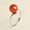 Anillo de Ágata Verde Plateado para Mujer, Diseño Nuevo Retro Elegante, Anillo Simple, Regalo para Mamá