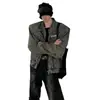 Chaqueta de Mezclilla Original Retro Lavada con Hombreras para Hombre, Diseño de Nicho de Alta Gama, Chaqueta Corta para Primavera y Otoño, Tendencia 2026