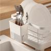 Cesta de Almacenamiento con Drenaje para Colgar en la Cocina Estante Multifuncional para Guardar Vajilla Palillos Cesta para Colgar en el Fregadero Estante de Almacenamiento Colgante para Tazas