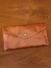 Nuevo Bolso para Teléfono de Piel de Vaca de Capa Superior para Mujer, Billetera Simple de Cuero Curtido Vegetal, Sobre de Billetera de Piel de Vaca de Estilo Japonés Retro para Hombre