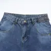 Shorts de Mezclilla Lavados Vintage para Hombres y Mujeres Pantalones Cropped Casuales Rectos Holgados de Cintura Media Tendencia de Verano Azul Otros Colores