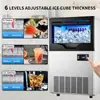 Máquina de gelo comercial para gelo em cubo, totalmente automática, para lojas de milk tea, cafeterias comerciais, balcões de bar, MÁQUINA DE GELO, atacado de exportação