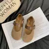 Zapatos Mary Jane con Estampado de Leopardo Retro para Mujer, Novedad Otoño 2026 Estilo Francés Zapatos Planos de Ballet de Correa Única Poco Profundos
