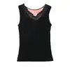 Chaleco Cálido para Mujer, Terciopelo Engrosado, Bordado de Malla, Artículos para Mujer, Nuevas Prendas Interiores de Invierno, Camisas Base