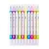Resaltador Borrable Marcador de Doble Punta para Journaling, Marcador para Estudiantes, Marcador de Puntos Clave, Color Fluorescente