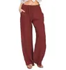 Ropa de mujer transfronteriza 2024 nueva europea y americana Amazon eBay Europa y América talla grande suelta algodón y lino pantalones casuales mujeres