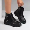 Botas de Invierno Martin para Mujer 2023 Nuevo Estilo Forradas de Felpa Calientes Zapatos de Algodón para Mujer Botas Martin Clásicas Versátiles para Mujer Estudiante Calzado