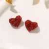 Brincos DIY Pequenos Coração 3D com Contas Doces e Fofos Estilo Coreano, Chaveiro para Bolsa Feminina, Pingente para Pulseira de Celular