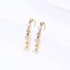 Ganchos para oreja de circonita con retención de color chapados en oro de 14K nacional, aretes de perlas, aretes, accesorios DIY