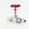 Válvula de aguja soldada de alta presión, de acero inoxidable 304/316 J23W/J21W-160P, con rosca externa, DN8