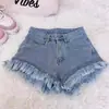 Jeans de Tiro Alto Lavados Desgastados Estilo A para Mujer, Verano 2026, Estilo Coreano, Modernos, Versátiles, Shorts Anchos Adelgazantes