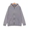 Mq Nuevos Productos 400g Tela Pesada Lavada Vintage Felpa Sudadera con Cremallera y Capucha con Patrón de Copo de Nieve, Estilo Europeo y Americano.