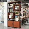 Estante de chão simples multi-camadas escritório tela moderna suporte para flores sala de estar parede divisória de ferro prateleira