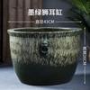 Cerâmica Retro Jingdezhen Tanque Grande Redondo para Peixes Tanque para Criação de Koi Tanque para Tartarugas Tanque com Lótus Tanque Antigo de Jardim para Água