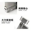 Cilindro de Cerradura de Cobre Estándar Europeo Grande de 70mm en Níquel Cepillado para Puertas Interiores, Puertas Antirrobo, Cilindro de Cerradura Universal para Puertas de Aluminio-Plástico-Acero con Ruptura de Puente Térmico, Cilindro de Cerradura 90