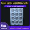 Caixa de blister de 12 grades para dim sum, caixa de embalagem personalizada para base de bolo lunar de biscoito Siomai, bandeja de blister branca para animais de estimação