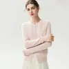 Cárdigan de Cachemir para Mujer con Cuello Redondo Diseño Hecho a Mano con Ganchillo Suéter de Punto de Manga Larga Abrigo Otoño/Invierno Nuevo Estilo Dulce