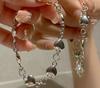 Pulsera de Corazón de Moda para Mujer, Nuevo Estilo Verano 2025, Tendencia Ins Lujo Ligero Diseño de Nicho, Sensación de Alta Gama, Joyería de Amistad