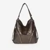 Bolso de hombro casual simple de gran capacidad para mujer, bolso de mano tote vintage moderno versátil, mochila multifuncional para el trabajo