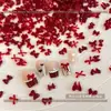 Accesorios Translucidos para Uñas Maillard con Moño Decoración para Uñas Popular Otoño e Invierno Resina Roja Mixta Lazo Flotante Decoración para Uñas