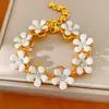 Xiaohongshu Mesmo Estilo Pulseira Oval com Pedras Strass Embutidas Pulseira de Luxo Leve com Toque de Alto Padrão Estilo ins Pulseira Versátil de Nicho Acessórios Atacado