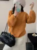 Suéter Pulóver Básico Redondo Estilo Coreano 2026 Otoño/Invierno Nuevo Holgado Versátil Estilo Simple Tejido Superior Moda para Mujer