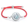 Cuerda Roja Moda Sencilla Difusor de Aceites Esenciales Aromaterapia Caja Pequeña Pulsera Redonda Accesorios de Joyería Caja de Fragancia Decoraciones