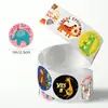 500 Pegatinas/Rollo Animales de Dibujos Animados Pegatinas de Graffiti de Ánimo 1 Pulgada 8 Imágenes Inglés Creativo Pegatinas de Sellado para Envoltura de Regalos