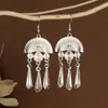 Pendientes de Pavo Real para Minorías Étnicas, Regalos Retro de Plata Miao Estilo Étnico, Accesorios de Pendientes Vintage de Imitación Plata