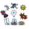 Parche bordado de cabeza de fantasma transfronterizo nuevo, parche de tela de palma bordado, parche de tela negra de dibujos animados, parche de planchado