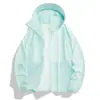 Ropa de Protección Solar con Cremallera para Hombres y Mujeres, Chaqueta con Capucha para Exteriores UPF50+ con Ala Ancha, Ropa de Protección Solar Enfriamiento por Hielo con Accesorios de Ala y Cremallera