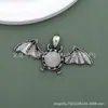 Pingente Personalizado de Morcego Transfronteiriço, Colar Vintage de Morcego com Ametista, Acessórios para Joias DIY, Pingente de Cristal de Pedra Natural