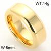 Joias AliExpress simples pigmento dourado brilhante Anel Anel aço titânio de alta qualidade pulseira anel de peça única entrega