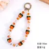 Cadena para Teléfono Móvil de Cristal con Caqui de Año Nuevo para Buena Suerte, Llavero de Bolso con Cuentas de Cristal, Correa de Muñeca para Teléfono Móvil para Mujeres