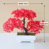 Pino Artificial de Bonsái con Maceta, Mini Planta Falsa para Decoración de Mesa de Interior